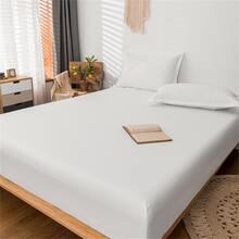 水洗床墊套,床墊保護裝置,彈性床罩,防塵,防滑 - 純白 - 查看 1