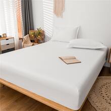 水洗床墊套,床墊保護裝置,彈性床罩,防塵,防滑 - 純白 - 查看 6