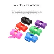 Pet Bone-shaped Shell Poop Bag Separator Dog Garbage Bag Storage Box Poop Bag Hanging Shell (with Garbage Bag) - Multicolor - View 3