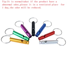 Multifunctional Aluminum Loud Survival Whistle Emergency Camping Compass Kit Fire Hiking Outdoor Tool Emergency Whistle Keychain One Random Color