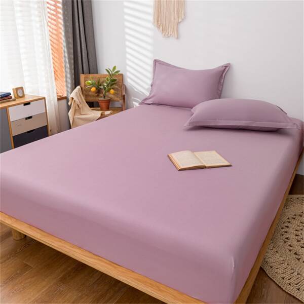 Washed Bed Sheet Single Piece Mattress Cover Protector Bedding Set With
