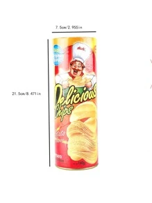 1pc April Fool's Day Gift Funny Prank Potato Chip Snake Jumping Scary Snake In Can - Black - View 4