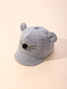 1入組嬰兒刺繡3D裝飾用品棒球帽,戶外可調節休閒帽 - 淺灰色 - 查看 1