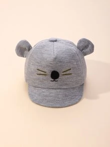 1入組嬰兒刺繡3D裝飾用品棒球帽,戶外可調節休閒帽 - 淺灰色 - 查看 2