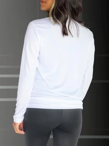 Women Sports Tees & Tanks - 白色 - 查看 3