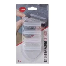 Prendedor  Lençol Plastico 4 Peças - Transparente - Visão 2