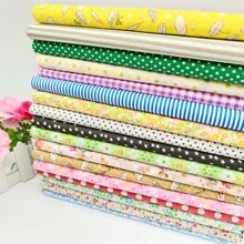 30入組素色編織花卉圖案印花布,DIY縫紉適用於玩偶,服裝,工藝品成套工具 - 彩色 - 查看 3