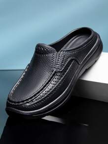 1 par de zapatos nuevos con estilo, antideslizantes y resistentes al agua, adecuados para chef, conductor, enfermera, jardinero, etc. - Negro - Ver 1