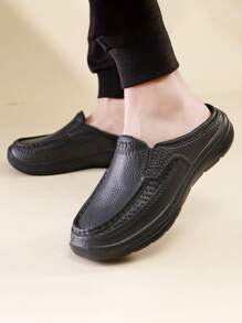 1 par de zapatos nuevos con estilo, antideslizantes y resistentes al agua, adecuados para chef, conductor, enfermera, jardinero, etc. - Negro - Ver 3