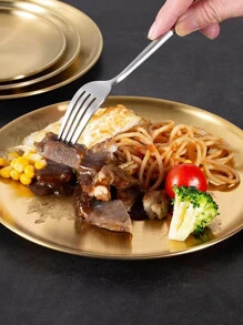 Stainless Steel Korean Bbq Grill Plate, Fruit & Snacks Serving Tray, Jewelry Organizer, Self-Service Buffet Plate, Multi-Size (5.5-15.7 Inches)Christmas Gift,School Supplies