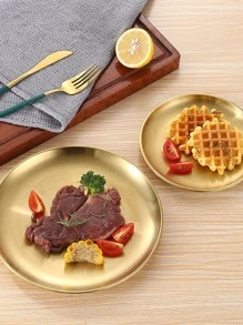 Stainless Steel Korean Bbq Grill Plate, Fruit & Snacks Serving Tray, Jewelry Organizer, Self-Service Buffet Plate, Multi-Size (5.5-15.7 Inches)Christmas Gift,School Supplies