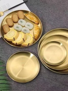 Stainless Steel Korean Bbq Grill Plate, Fruit & Snacks Serving Tray, Jewelry Organizer, Self-Service Buffet Plate, Multi-Size (5.5-15.7 Inches)Christmas Gift,School Supplies