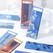 5pcs/set Plastic Bookmark With Reading Aid Scenery Pattern - Multicolor - View 3