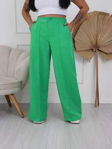 Women Pants - 綠色 - 查看 2