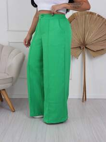 Women Pants - 綠色 - 查看 3