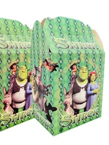Party Kit 10 Character Guests Ogre Donkey Fiona Disposable 30 Pcs Cardboard Decoration Items Plates Cups Sweets - Black - View 2
