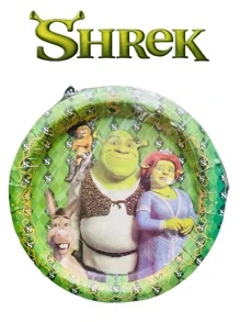 Party Kit 10 Character Guests Ogre Donkey Fiona Disposable 30 Pcs Cardboard Decoration Items Plates Cups Sweets - Black - View 3