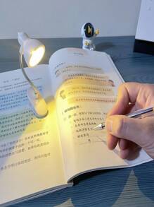 Mini Luminária LED Flexível Portátil Luz Mesa Leitura Livro - Branco - Visão 3