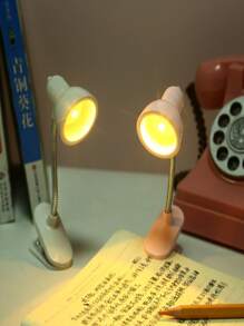 Mini Luminária LED Flexível Portátil Luz Mesa Leitura Livro - Branco - Visão 4
