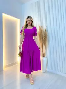 Women Dresses - Red Violet - View 1