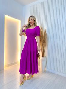 Women Dresses - Red Violet - View 3