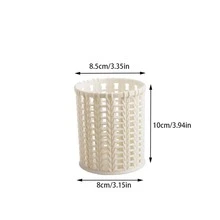 創意塑膠編織筆筒,多功能文具收納收納,桌子裝飾用品辦公和家庭