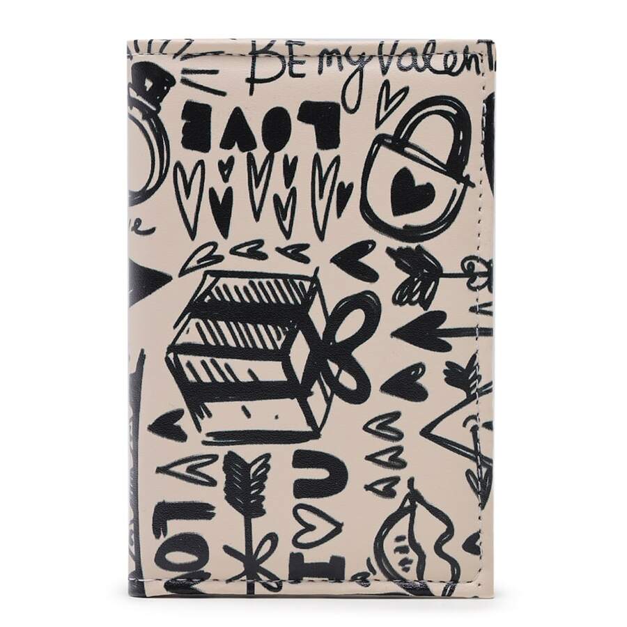 Carteira Feminina Pequena Love Slim Porta Cartão Cnh Cédulas - Bege - Visão 1