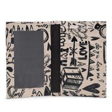 Carteira Feminina Pequena Love Slim Porta Cartão Cnh Cédulas - Bege - Visão 2