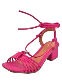 Women Heeled Sandals - 玫紅色 - 查看 1