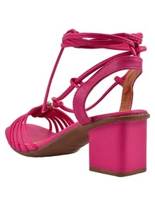 Women Heeled Sandals - 玫紅色 - 查看 2