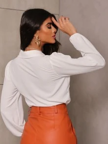 Women Blouses - trắng - Xem 2