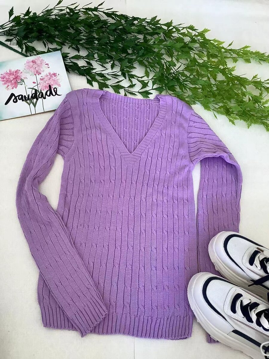 Women Sweaters - Màu tím - Xem 1