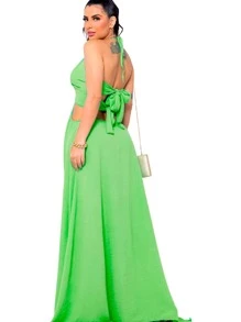 Women Dresses - 綠色 - 查看 2