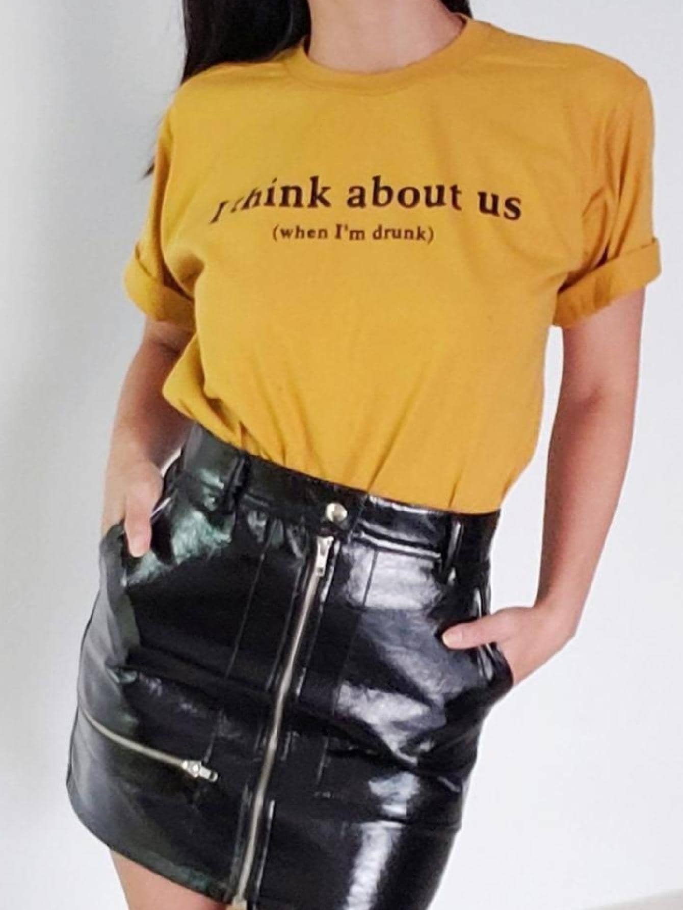 Women T-Shirts - 芥末黃 - 查看 1