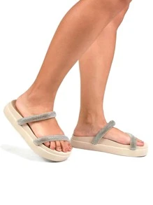 Women Flat Sandals - trắng - Xem 1