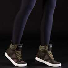 Pettinari Women Wedge Sneakers - 軍綠色 - 查看 1