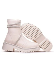 Women Fashion Boots - 米色 - 查看 3