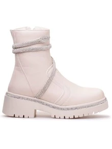 Women Fashion Boots - 米色 - 查看 4