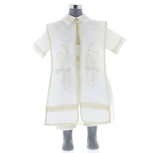Ropon para Bautizo de Niño Beige 3466 Tallas 0 a 2 Años - Beis - Ver 3