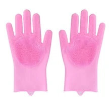GUANTES PARA LAVAR TRASTES - Rosa - Ver 2