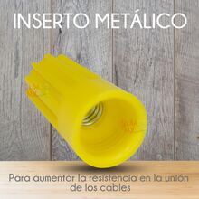 Bolsa con Capuchones Para Cable Conector Campana Calibre 10 a 12 AWG Con 100 pzs - Amarillo - Ver 5