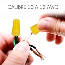 Bolsa con Capuchones Para Cable Conector Campana Calibre 10 a 12 AWG Con 100 pzs - Amarillo - Ver 6