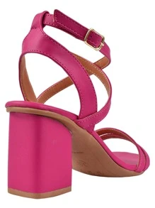 Women Heeled Sandals - 玫紅色 - 查看 2