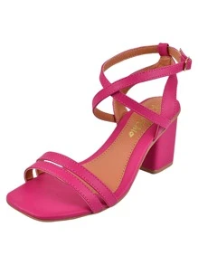 Women Heeled Sandals - 玫紅色 - 查看 1