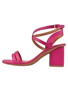 Women Heeled Sandals - 玫紅色 - 查看 3