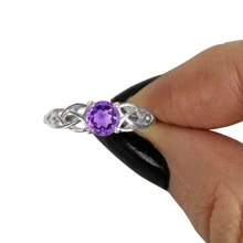 Anel Celta Knot Solitário Prata 925 - Exclusivo