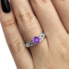 Anel Celta Knot Solitário Prata 925 - Exclusivo