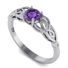 Anel Celta Knot Solitário Prata 925 - Exclusivo