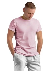 Men T-Shirts - 淺粉色 - 查看 3