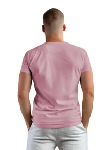 Men T-Shirts - 淺粉色 - 查看 4